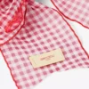 Fermaglio per capelli a fiocco in organza a quadretti mini mix rosso rubino