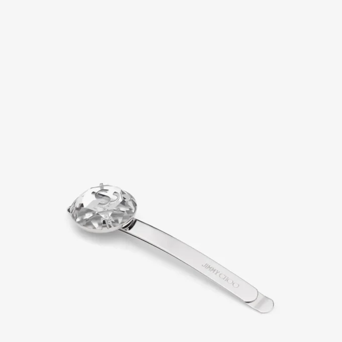 Fermaglio per capelli Fermaglio per capelli con cristallo e finitura argento Fermaglio per capelli Fermaglio per capelli con cristallo e finitura argento