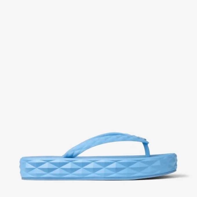 Infradito Diamond in gomma blu polveroso