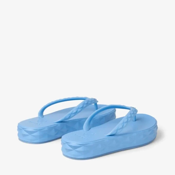 Infradito Diamond in gomma blu polveroso