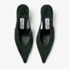 Isa 80 Slingback in pelle scamosciata verde britannico con tacco a pois