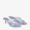 Jelly Drop 50 Sandali in gelatina glitterata argento