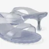 Jelly Drop 50 Sandali in gelatina glitterata argento