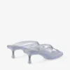 Jelly Drop 50 Sandali in gelatina glitterata argento