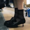 Jimmy Choo Noir Kei Ninomiya Maxi Loafer  Mocassini in pelle di vitello lucida nera