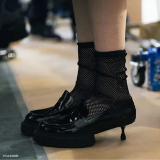 Jimmy Choo Noir Kei Ninomiya Maxi Loafer  Mocassini in pelle di vitello lucida nera