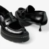 Jimmy Choo Noir Kei Ninomiya Maxi Loafer  Mocassini in pelle di vitello lucida nera