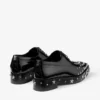 Jimmy Choo Noir Kei Ninomiya Star Shoe Scarpe stringate in pelle di vitello lucida nera con decorazioni a stella