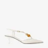 Lauri 50 Latte Mix: sandali con cinturino posteriore in pelle nappa con perline