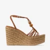 Lemi Wedge 100 Zeppe in pelle scamosciata mix color cuoio con perline Lemi Wedge 100 Zeppe in pelle scamosciata mix color cuoio con perline