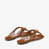Lova Mule Flat Ballerine in pelle scamosciata color cuoio con perline Lova Mule Flat Ballerine in pelle scamosciata color cuoio con perline