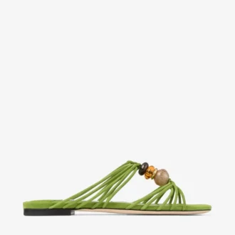 Lova Mule Flat Clover Mix Scarpe basse in pelle scamosciata con perline