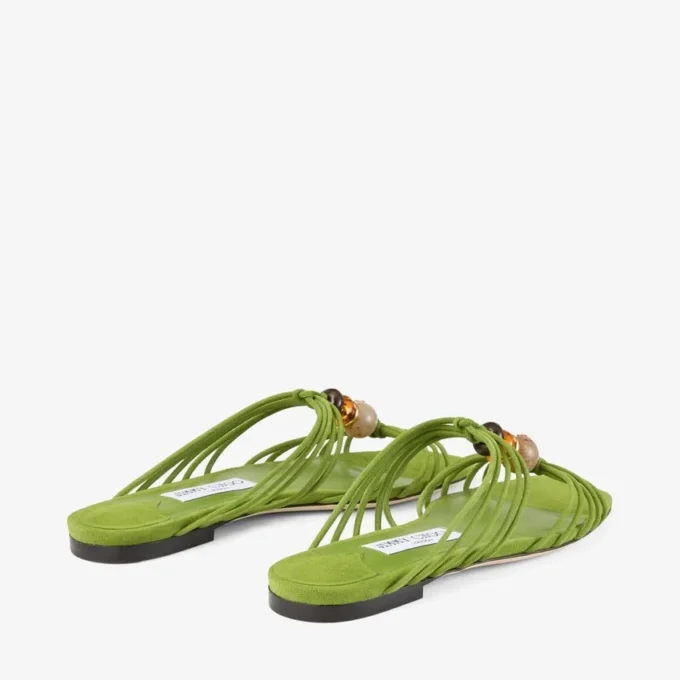 Lova Mule Flat Clover Mix Scarpe basse in pelle scamosciata con perline Lova Mule Flat Clover Mix Scarpe basse in pelle scamosciata con perline