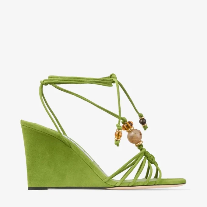 Lova Wedge 85 Zeppe in pelle scamosciata Clover Mix con perline Lova Wedge 85 Zeppe in pelle scamosciata Clover Mix con perline