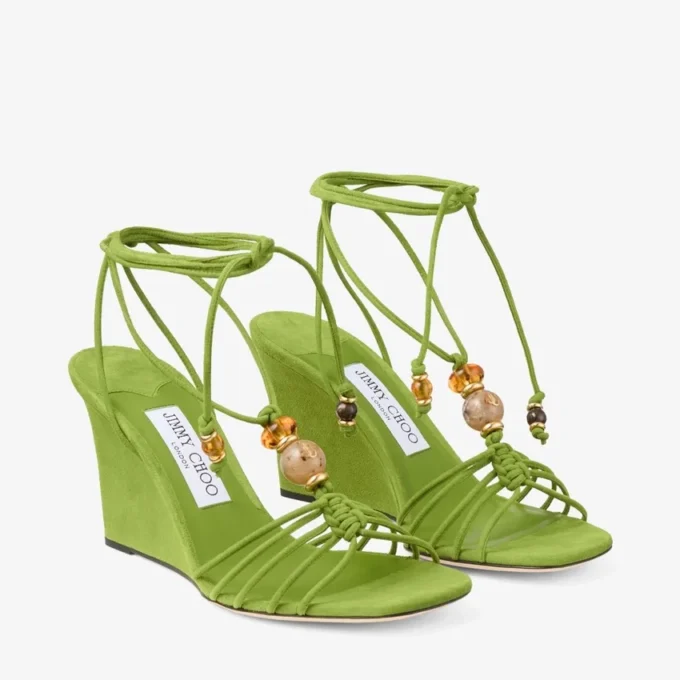 Lova Wedge 85 Zeppe in pelle scamosciata Clover Mix con perline Lova Wedge 85 Zeppe in pelle scamosciata Clover Mix con perline