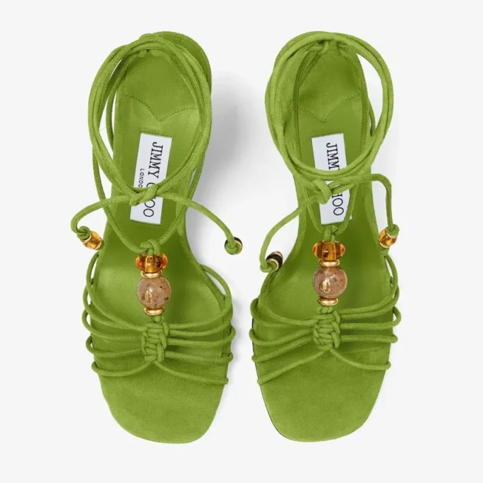 Lova Wedge 85 Zeppe in pelle scamosciata Clover Mix con perline Lova Wedge 85 Zeppe in pelle scamosciata Clover Mix con perline