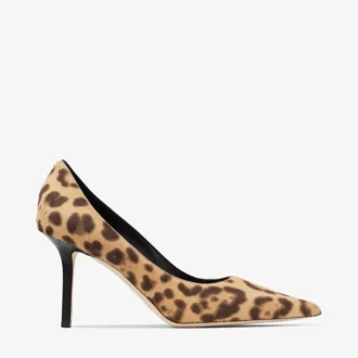 Love 85 Décolleté in cavallino con stampa leopardata naturale