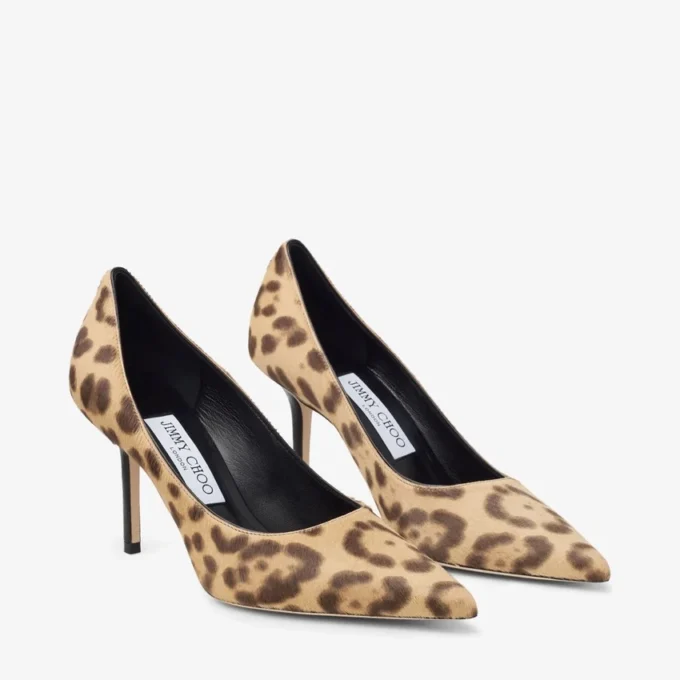 Love 85 Décolleté in cavallino con stampa leopardata naturale Love 85 Décolleté in cavallino con stampa leopardata naturale