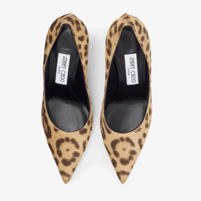 Love 85 Décolleté in cavallino con stampa leopardata naturale Love 85 Décolleté in cavallino con stampa leopardata naturale