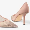 Love 85 Décolleté rosa balletto in rete con punta a punta e cristalli DéGradé Love 85 Décolleté rosa balletto in rete con punta a punta e cristalli DéGradé