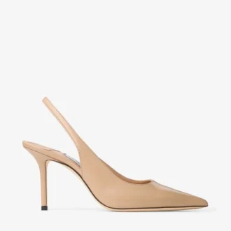 Love Sling Back 85 Chai – Sandali con cinturino posteriore in pelle di vitello