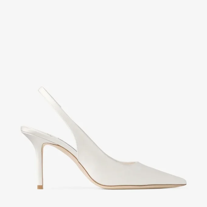 Love Sling Back 85 Sandali con cinturino posteriore in raso avorio Love Sling Back 85 Sandali con cinturino posteriore in raso avorio