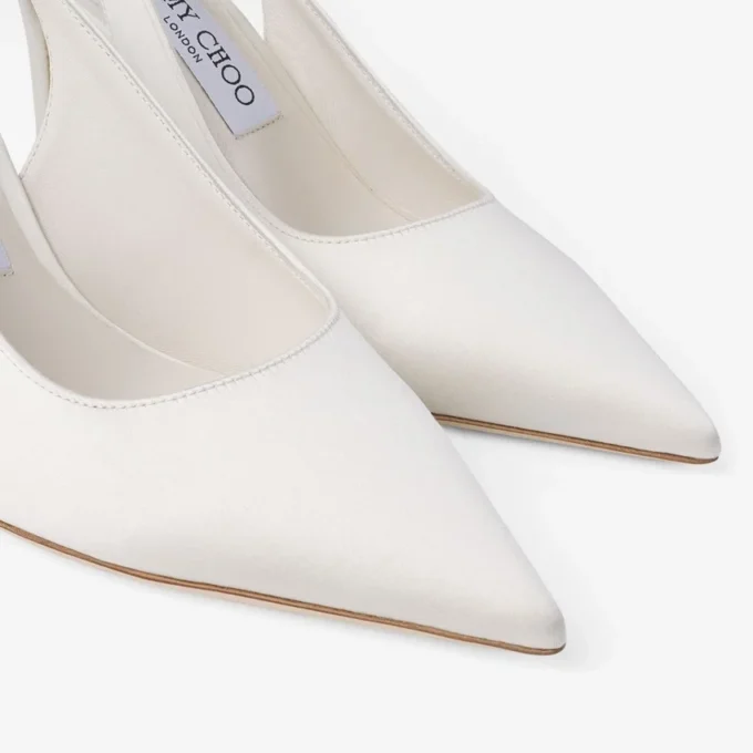 Love Sling Back 85 Sandali con cinturino posteriore in raso avorio Love Sling Back 85 Sandali con cinturino posteriore in raso avorio