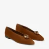 Margot Flat Ballerine in pelle scamosciata marrone chiaro Margot Flat Ballerine in pelle scamosciata marrone chiaro