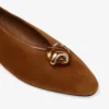 Margot Flat Ballerine in pelle scamosciata marrone chiaro Margot Flat Ballerine in pelle scamosciata marrone chiaro