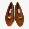 Margot Flat Ballerine in pelle scamosciata marrone chiaro Margot Flat Ballerine in pelle scamosciata marrone chiaro