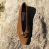Margot Flat Ballerine in pelle scamosciata marrone chiaro Margot Flat Ballerine in pelle scamosciata marrone chiaro