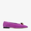 Margot Flat in pelle scamosciata color orchidea viola Margot Flat in pelle scamosciata color orchidea viola
