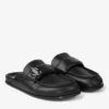 Milo Mule in pelle di vitello nera senza tallone Milo Mule in pelle di vitello nera senza tallone