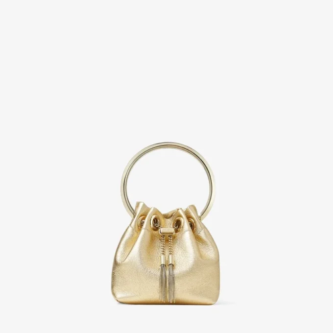 Mini borsa Bon Bon in nappa metallizzata dorata Mini borsa Bon Bon in nappa metallizzata dorata