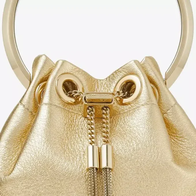 Mini borsa Bon Bon in nappa metallizzata dorata Mini borsa Bon Bon in nappa metallizzata dorata