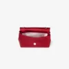 Mini borsa con fiocco morbido in raso rosso rubino con fiocco in cristallo Mini borsa con fiocco morbido in raso rosso rubino con fiocco in cristallo