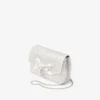 Mini borsa con fiocco morbido Mini borsa in raso avorio con fiocco in cristallo Mini borsa con fiocco morbido Mini borsa in raso avorio con fiocco in cristallo