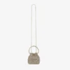 Mini borsa Micro Bon Bon in rete di cristalli color champagne Mini borsa Micro Bon Bon in rete di cristalli color champagne