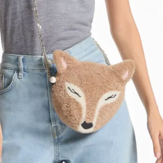 Mini borsa Soft Fox Mini borsa Fox in shearling color caramello Mini borsa Soft Fox Mini borsa Fox in shearling color caramello