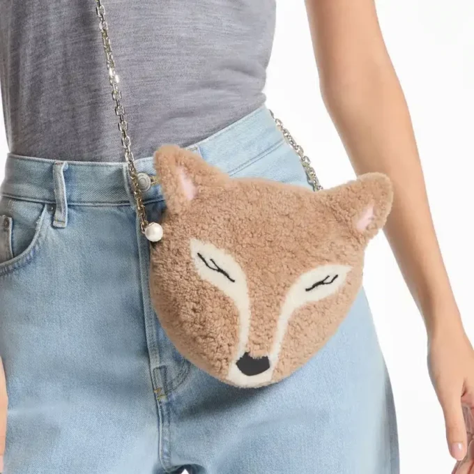 Mini borsa Soft Fox Mini borsa Fox in shearling color caramello Mini borsa Soft Fox Mini borsa Fox in shearling color caramello