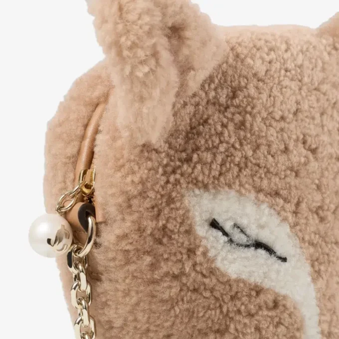 Mini borsa Soft Fox Mini borsa Fox in shearling color caramello Mini borsa Soft Fox Mini borsa Fox in shearling color caramello