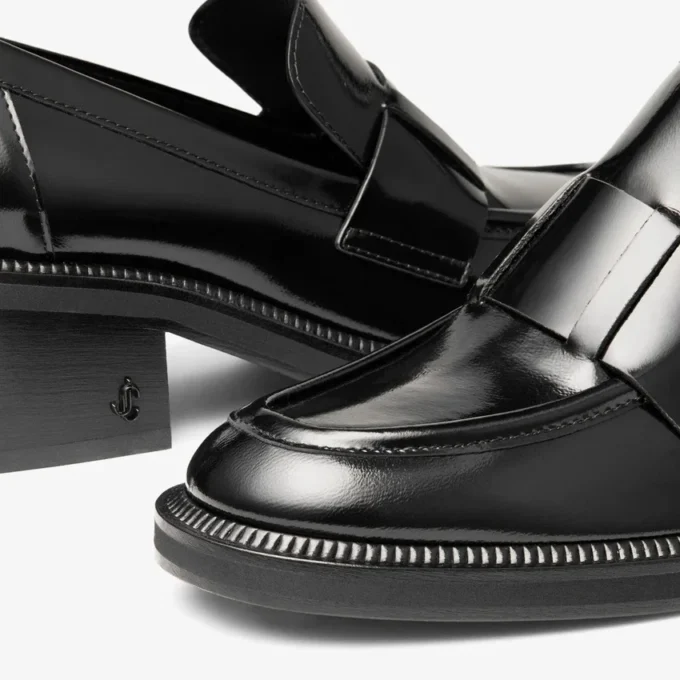 Mocassini con plateau Tylor 60 neri spazzolati Mocassini con plateau Tylor 60 neri spazzolati