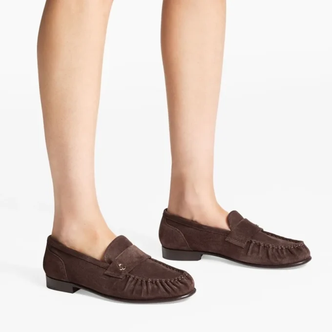 Mocassini Ellis in pelle scamosciata color cioccolato Mocassini Ellis in pelle scamosciata color cioccolato