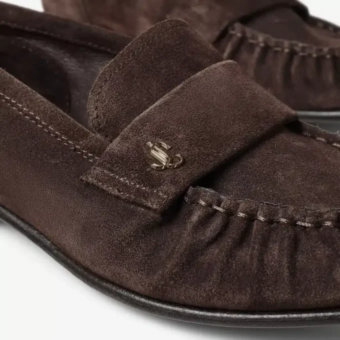 Mocassini Ellis in pelle scamosciata color cioccolato Mocassini Ellis in pelle scamosciata color cioccolato