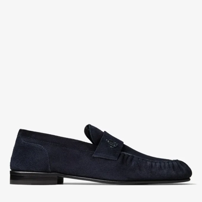 Mocassini Ellis in pelle scamosciata velour color Midnight Mocassini Ellis in pelle scamosciata velour color Midnight