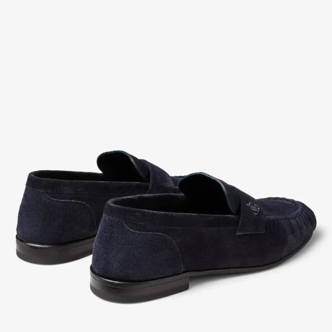 Mocassini Ellis in pelle scamosciata velour color Midnight Mocassini Ellis in pelle scamosciata velour color Midnight