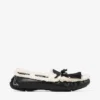 Mocassini Manon F in pelle martellata nera con shearling Mocassini Manon F in pelle martellata nera con shearling