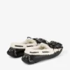 Mocassini Manon F in pelle martellata nera con shearling Mocassini Manon F in pelle martellata nera con shearling