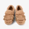 Mocassini Manon F in pelle scamosciata color caramello con shearling Mocassini Manon F in pelle scamosciata color caramello con shearling