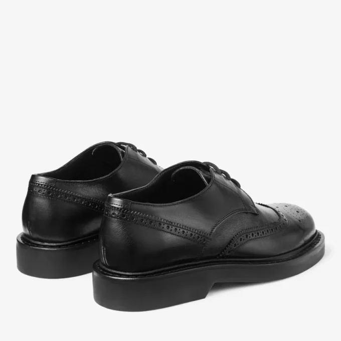 Mocassini Rowan Derby Brogue in pelle vintage nera Mocassini Rowan Derby Brogue in pelle vintage nera